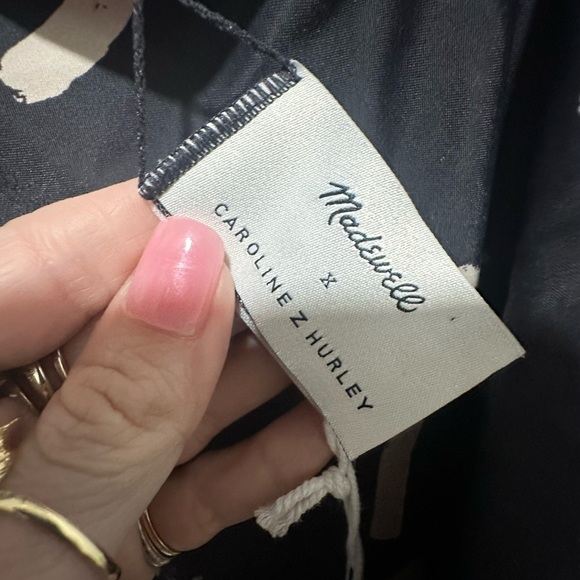 Madewell NWT Scoop Neck One Piece Swimsuit Size XXL in Abstract Doodle in Black - Picture 4 of 7